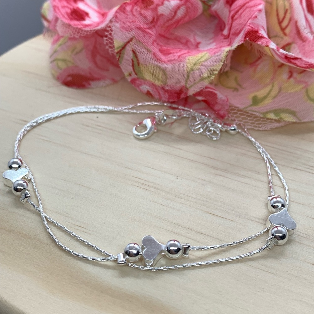 🌟 Dainty Anklet Chain Sterling Silver 925 - Picture 3 of 4
